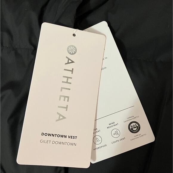 Athleta Womens Vest Black Downtown Puffer Water Resistant Athleisure 2X - Picture 8 of 13